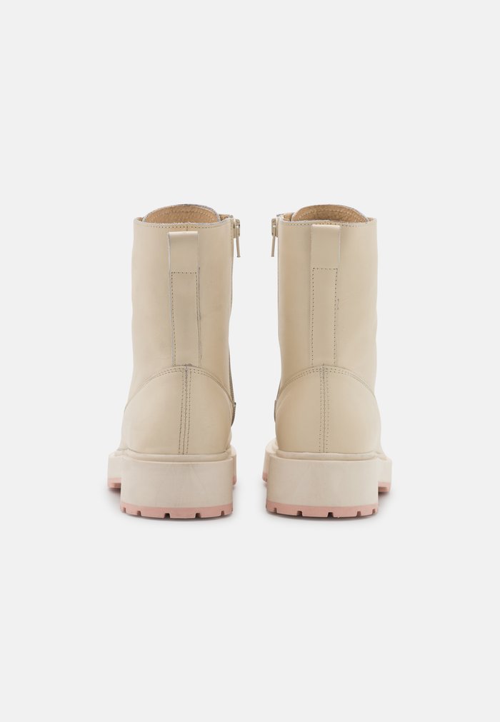 Bottines Anna Field LEATHER Block heel platform Zip UP Beige Femme | ILE-0018468